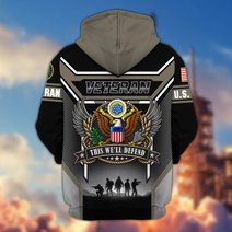 Premium US Veteran Zip Up Hoodie CPHN211011, Gifts For US Veterans, Gifts For Veterans Day.