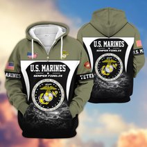 Premium US Veteran Zip Up Hoodie BTTN271022, Gifts For US Veterans, Gifts For Veterans Day.