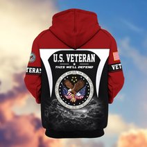 Premium US Veteran Zip Up Hoodie BTTN271022, Gifts For US Veterans, Gifts For Veterans Day.