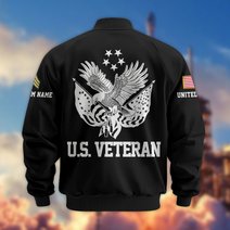 Premium Custom US Veteran Bomber Jacket DPVC281001, Waterproof Windbreaker Coat, US Veteran Gift, Veterans Day Gift.