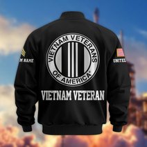 Premium Custom US Veteran Bomber Jacket DPVC281001, Waterproof Windbreaker Coat, US Veteran Gift, Veterans Day Gift.