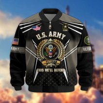 Premium US Veteran Bomber Jacket BTTN281021, Waterproof Windbreaker Coat, US Veteran Gift, Veterans Day Gift.