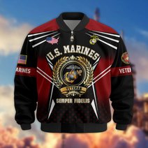 Premium US Veteran Bomber Jacket BTTN281021, Waterproof Windbreaker Coat, US Veteran Gift, Veterans Day Gift.