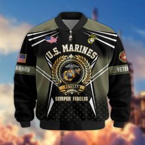 Premium US Veteran Bomber Jacket BTTN281021, Waterproof Windbreaker Coat, US Veteran Gift, Veterans Day Gift.