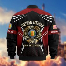 Premium US Veteran Bomber Jacket BTTN281021, Waterproof Windbreaker Coat, US Veteran Gift, Veterans Day Gift.