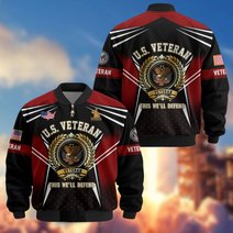 Premium US Veteran Bomber Jacket BTTN281021, Waterproof Windbreaker Coat, US Veteran Gift, Veterans Day Gift.