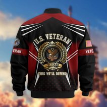 Premium US Veteran Bomber Jacket BTTN281021, Waterproof Windbreaker Coat, US Veteran Gift, Veterans Day Gift.