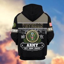 Premium US Veteran Zip Up Hoodie BTTN291021, Gifts For US Veterans, Gifts For Veterans Day.