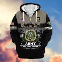 Premium US Veteran Zip Up Hoodie BTTN291021, Gifts For US Veterans, Gifts For Veterans Day.