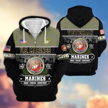 Premium US Veteran Zip Up Hoodie BTTN291021, Gifts For US Veterans, Gifts For Veterans Day.