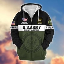 Premium US Veteran Zip Up Hoodie DPVC291001, Gifts For US Veterans, Gifts For Veterans Day.