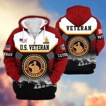 Premium US Veteran Zip Up Hoodie BTTN291022, Gifts For US Veterans, Gifts For Veterans Day.