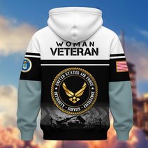 Premium US Woman Veteran Zip Up Hoodie DPVC301001, Gifts For US Woman Veterans, Gifts For Veterans Day.