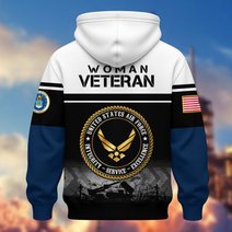 Premium US Woman Veteran Zip Up Hoodie DPVC301001, Gifts For US Woman Veterans, Gifts For Veterans Day.