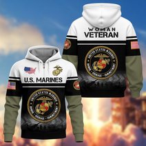 Premium US Woman Veteran Zip Up Hoodie DPVC301001, Gifts For US Woman Veterans, Gifts For Veterans Day.