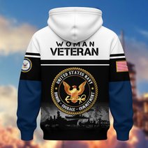 Premium US Woman Veteran Zip Up Hoodie DPVC301001, Gifts For US Woman Veterans, Gifts For Veterans Day.