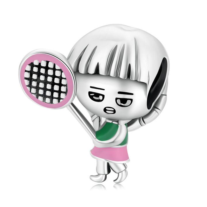 Tennis Girl Charm