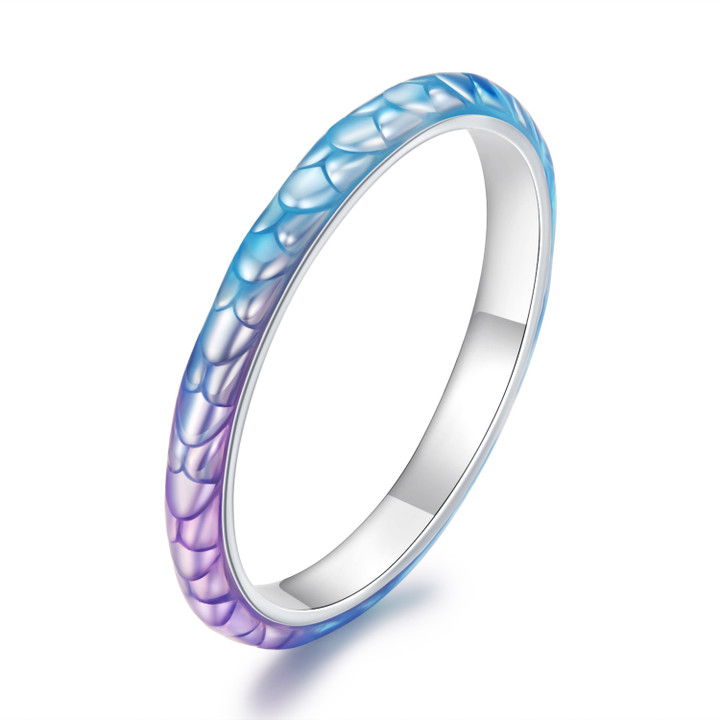 Colorful Fish Scale Ring