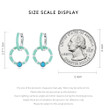 Turquoise Double Ring Dangle Earrings