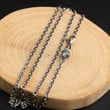 Retro Sweater Chain Necklace with Shell Buckle S925 Sterling Silver