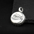 Coke Bottle Cap Retro Pendant 925 Sterling Silver Personalized Creative Pendant