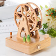 Personalized Spinning Ferris Wheel Wooden Music Box