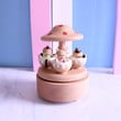 Lifting Mushroom Cat Paradise Personalized Wooden Music Box