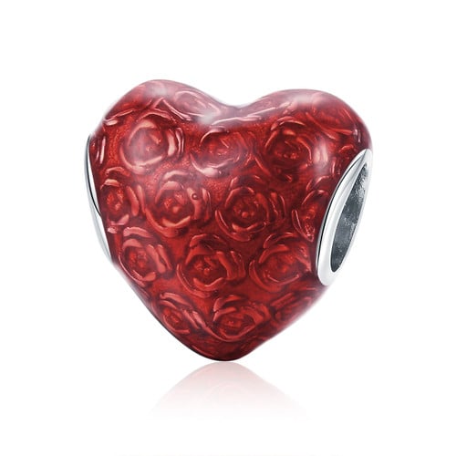 The Rose Heart Charm