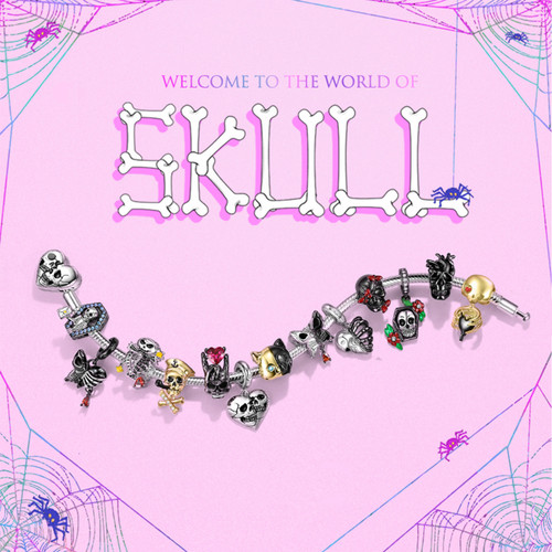 Skull Beaded Pendant Charm Collection