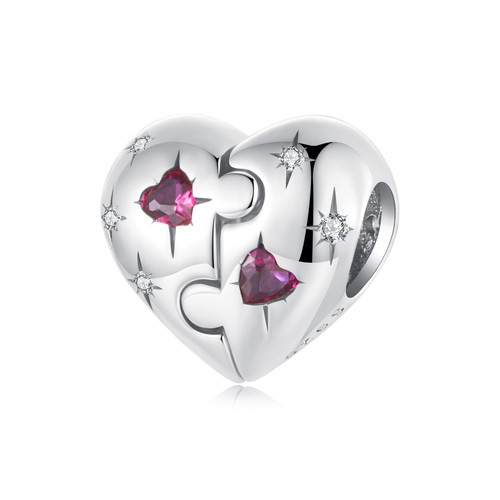 Heart Puzzle Charm