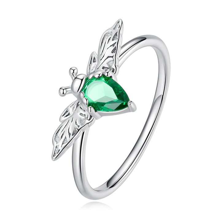Little Bee Emerald Rings