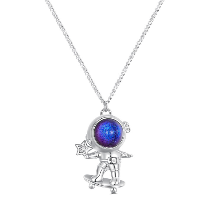 Star Picking Astronaut Necklace