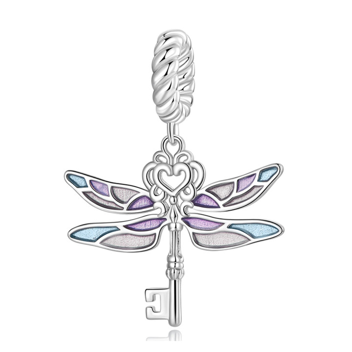 Dragonfly Key Pendant Charm