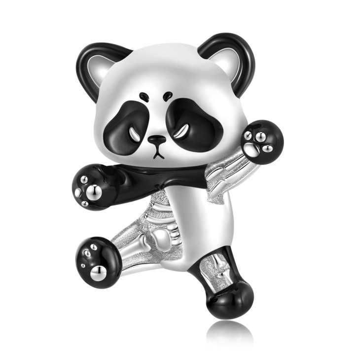 Skeleton Panda Charm