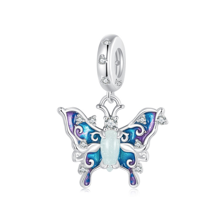 Luminous Colorful Butterfly Pendant Charm
