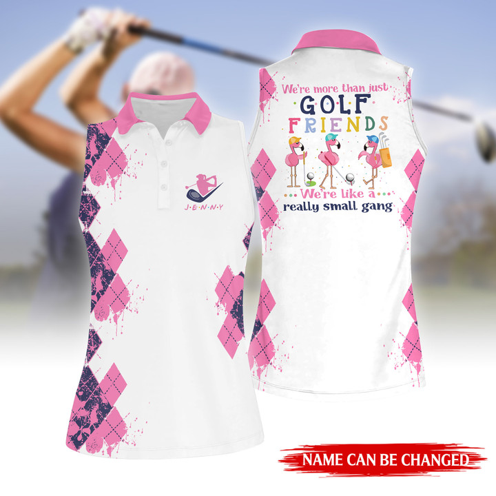 Personalized Small Gang Golf Women Polo Shirt, Sleeveless Polo Shirt