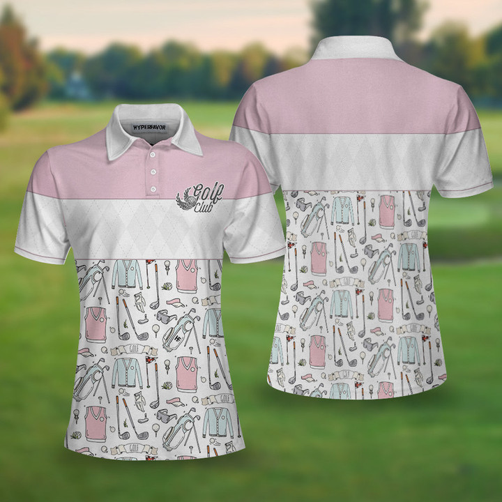 Golf Life In Pink Short Sleeve Women Polo Shirt