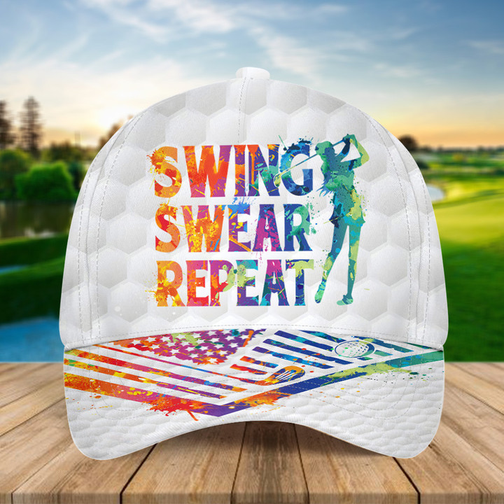 Swing Swear Repeat Golf Cap