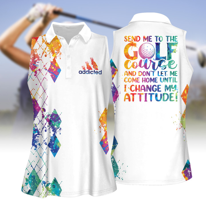 Send Me To The Golf Course Women Short Sleeve Polo Shirt, Sleeveless Polo Shirt, Golf Skort, Golf Cap