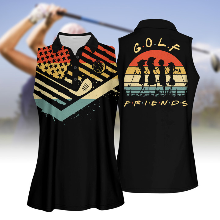 Golf Friends Retro Style GOLF WOMEN SHORT SLEEVE POLO SHIRT, SLEEVELESS POLO SHIRT, GOLF SKORT, GOLF CAP V2