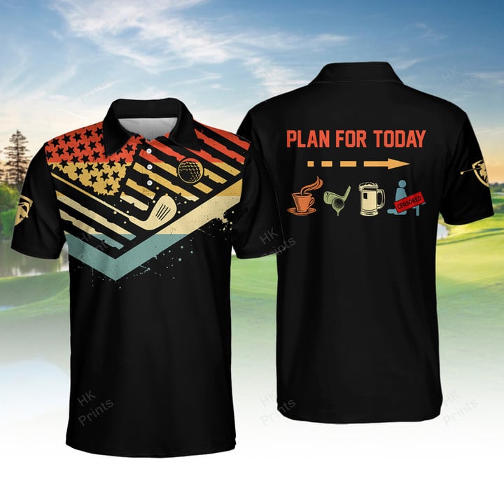 Plan For Today Men Golf Polo Shirt