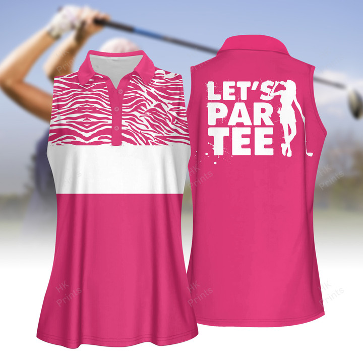 Let's Par Tee Wine And Golf Women Short Sleeve Polo Shirt, Sleeveless Polo Shirt, Golf Skort, Golf Cap