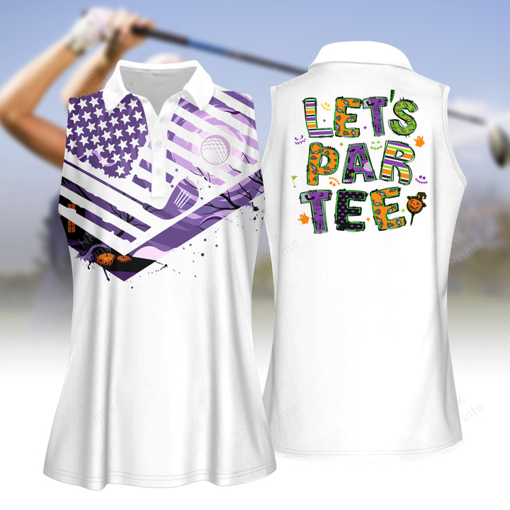 Let's Par Tee American Flag Halloween Golf Apparels