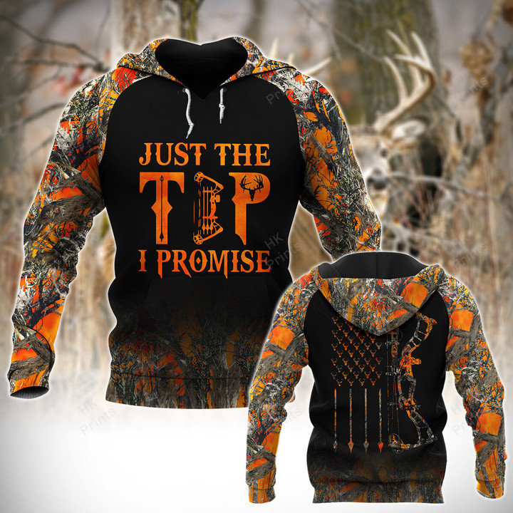 Bowhunting Just The Tip I Promise Orange Camouflage Hunting Apparels