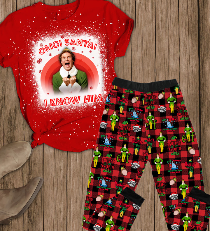 OMG Santa I Know Him Elf Pajamas Set V2 Premium Version
