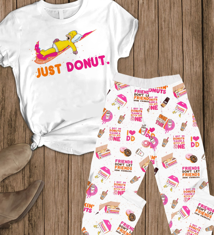 TS Just Donut Short Sleeve Pajamas V2 Premium Version