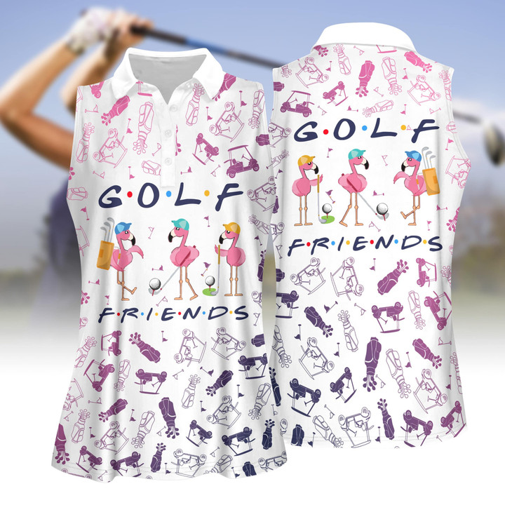 Flamingo Golf Friends Pattern Women Golf Apprarels