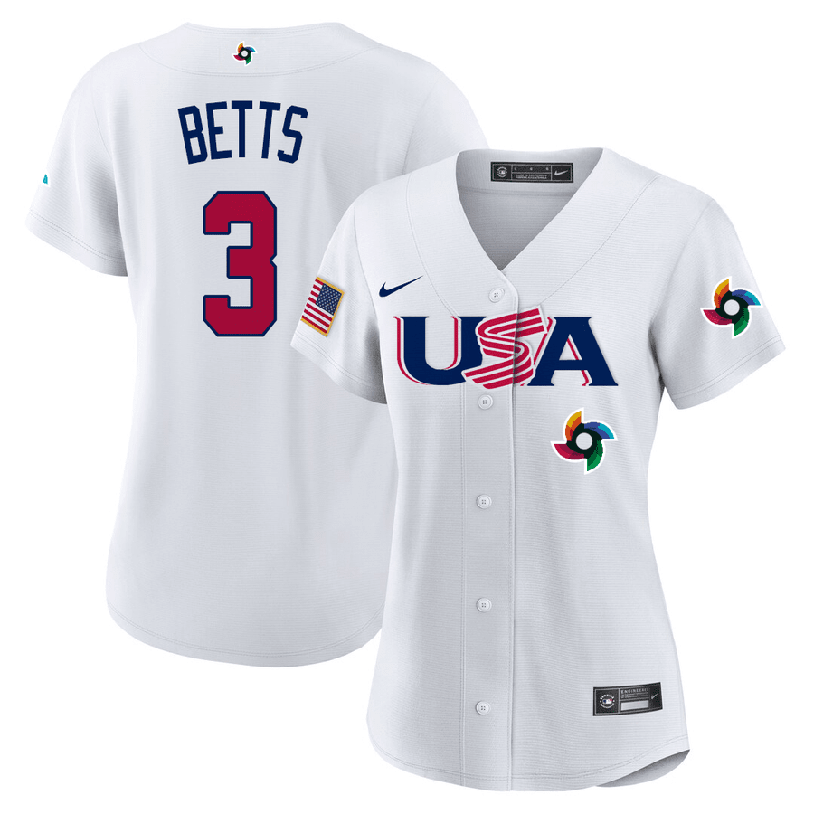 Men's USA 2023 World Baseball Cool Base Jersey - All Stitched - Nebgift
