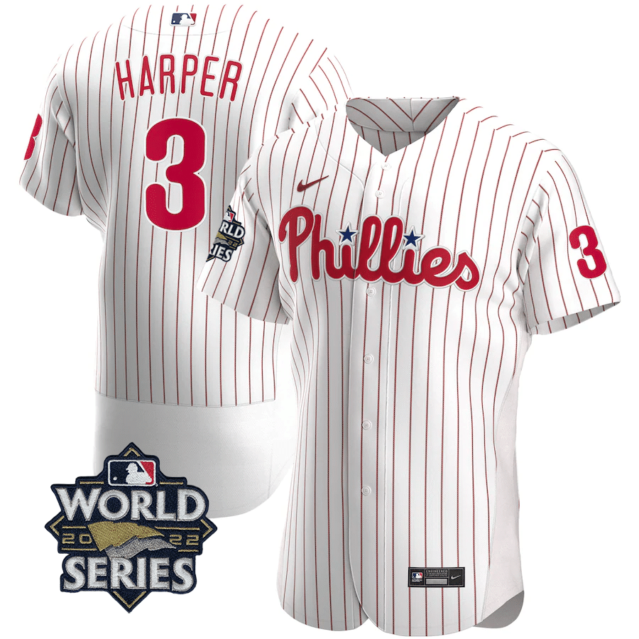 Men's Bryce Harper #3 Philadelphia Phillies 2023 World Series