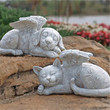 Resin Angel Dog Cat Garden Statue